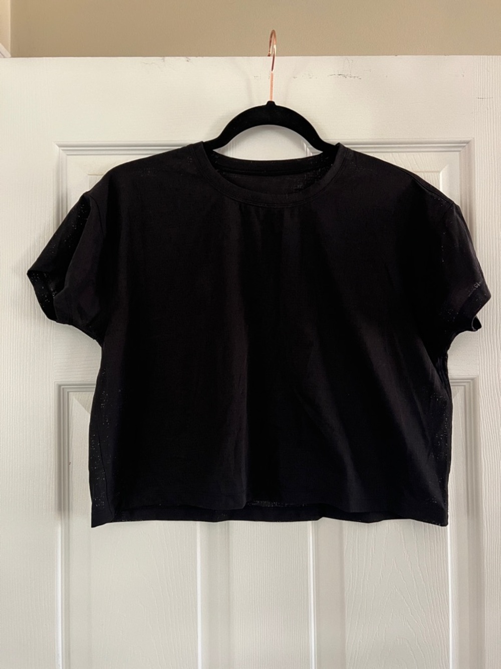 Lululemon Black Running Crop Tee
